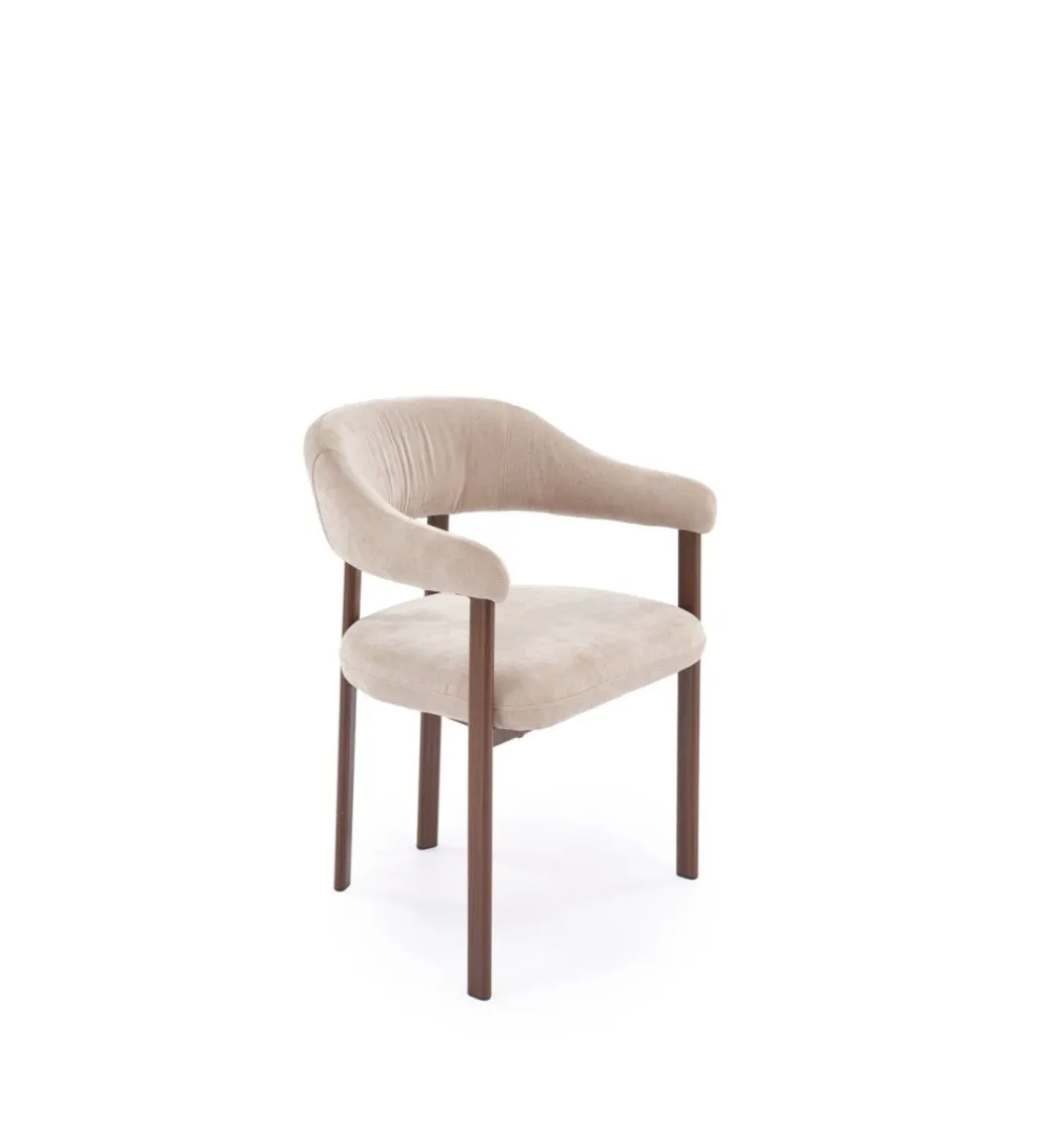 Krzesło K616 80 cm beżowe orzechowe*Halmar Discount