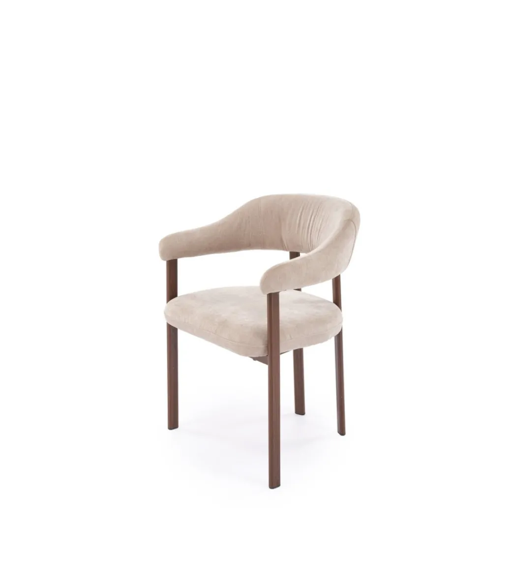 Krzesło K616 80 cm beżowe orzechowe*Halmar Discount