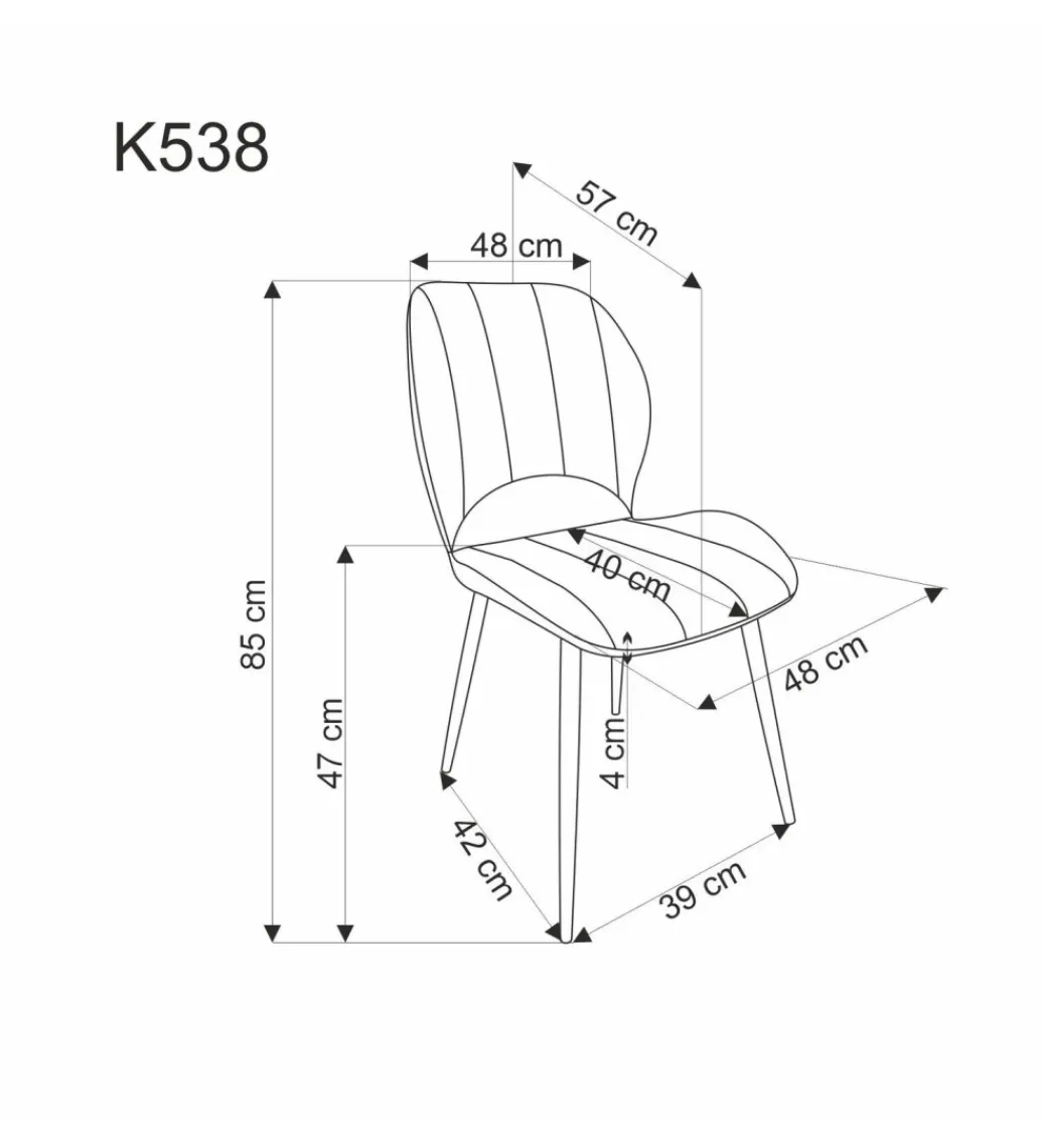 Krzesło K538 85 cm ciemno zielony*Halmar Outlet