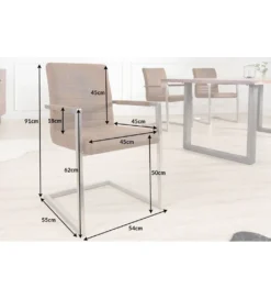 Krzesło Konsolowe Loft antyczny brąz*Invicta Interior Sale