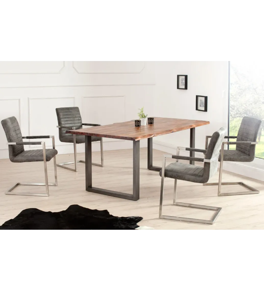 Krzesło Konsolowe Loft antyczny szary*Invicta Interior Online