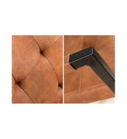 Krzesło Konsolowe Oxford z podłokietnikami brązowe*Invicta Interior Discount