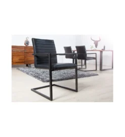 Krzesło LOFT antyczny czarny*Invicta Interior Online