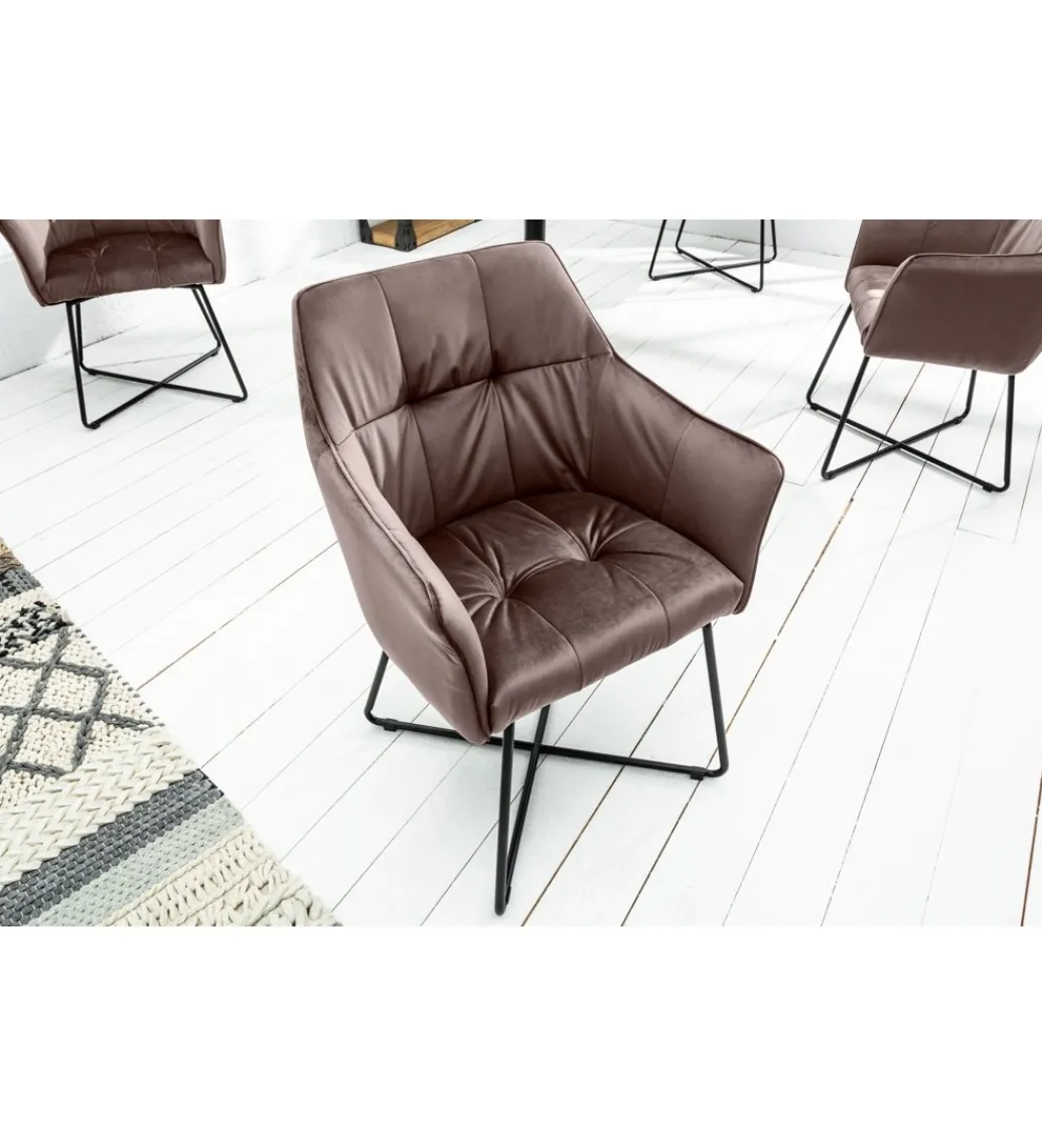 Krzesło Loft MONET brązowe*Invicta Interior Best