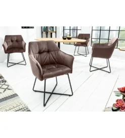 Krzesło Loft MONET brązowe*Invicta Interior New