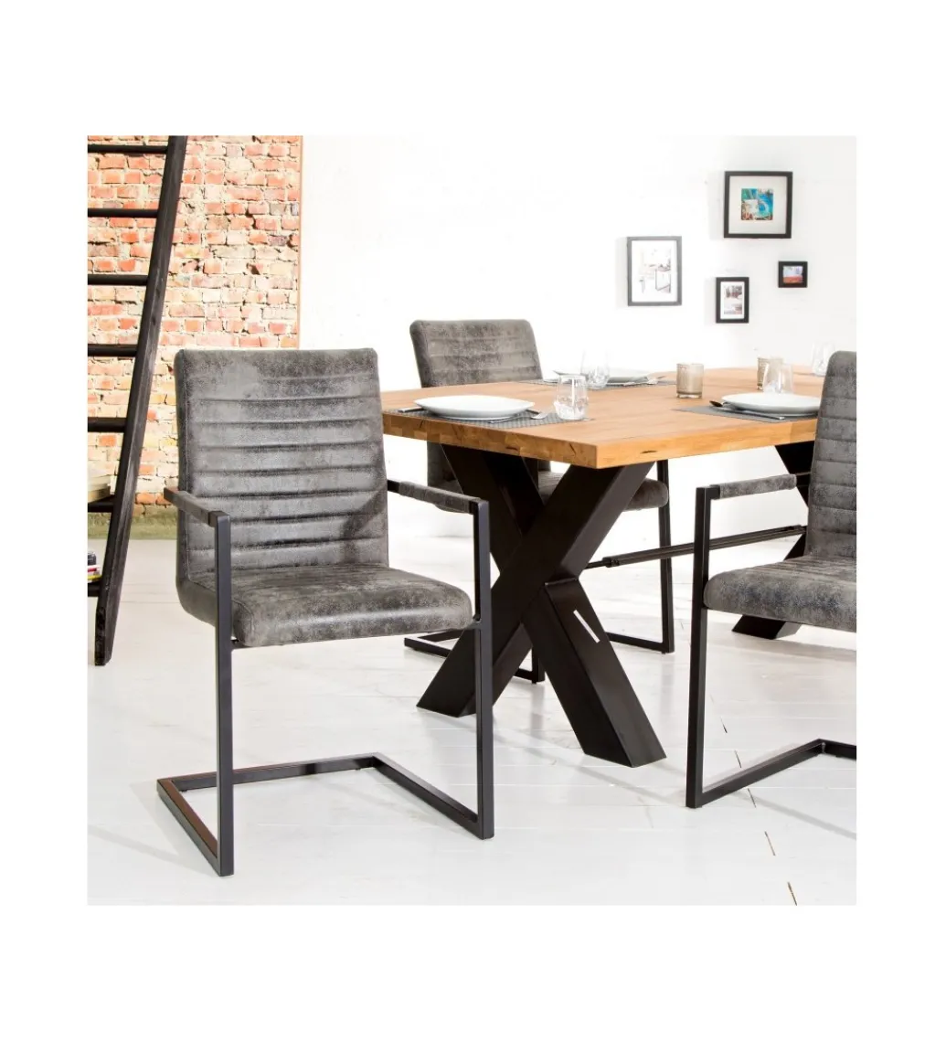 Krzesło LOFT vintage szare*Invicta Interior Discount
