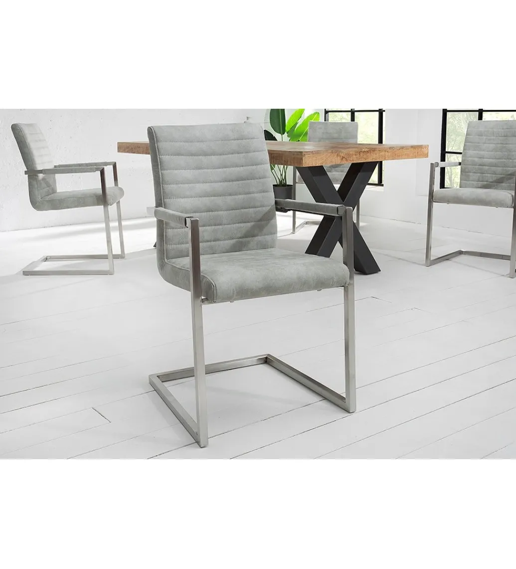 Krzesło LOFT Vintage szare*Invicta Interior Online