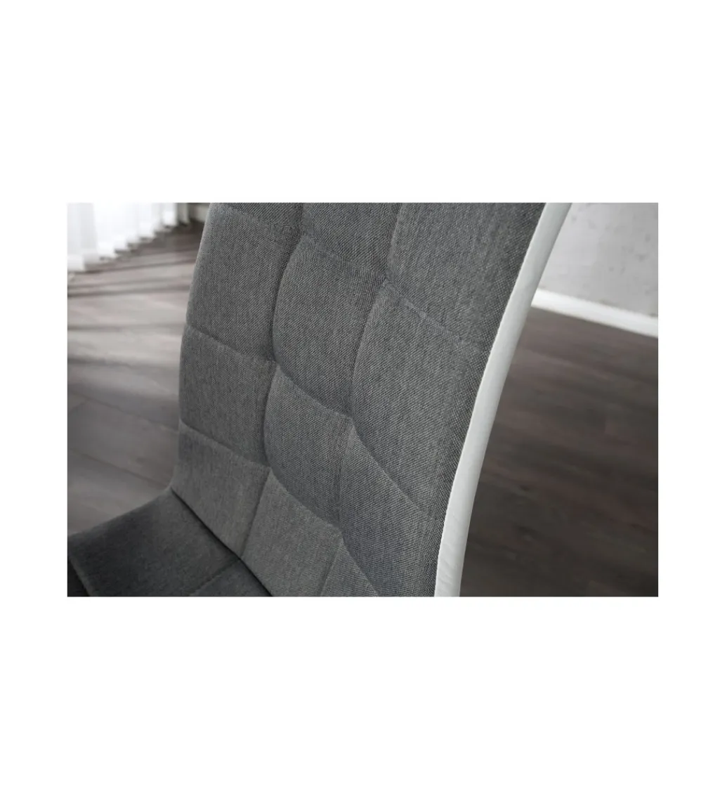 Krzesło London II szaro białe*Invicta Interior Online