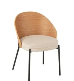 Krzesło LONEPLY 75 cm naturalne beżowe*J-Line Discount