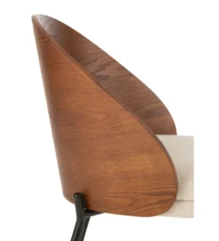 Krzesło LONEPLY 75 cm naturalne ciemno brązowe beżowe*J-Line Best