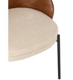 Krzesło LONEPLY 75 cm naturalne ciemno brązowe beżowe*J-Line Best