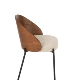 Krzesło LONEPLY 75 cm naturalne ciemno brązowe beżowe*J-Line Best