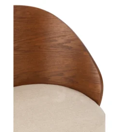 Krzesło LONEPLY 75 cm naturalne ciemno brązowe beżowe*J-Line Best