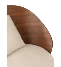 Krzesło LONEPLY 82 cm naturalne ciemno brązowe beżowe*J-Line Clearance