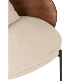 Krzesło LONEPLY 82 cm naturalne ciemno brązowe beżowe*J-Line Clearance