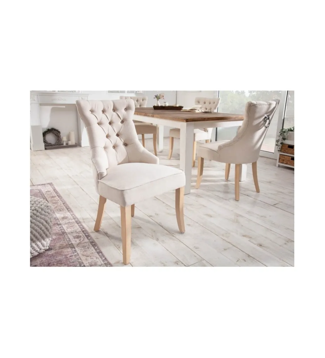 Krzesło LORENA beżowe*Invicta Interior Discount