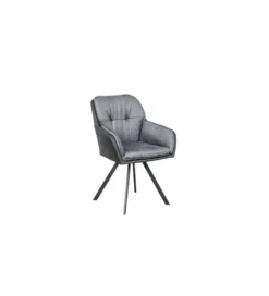 Krzesło Lounger obrotowe 180 stopni szare*Invicta Interior Online