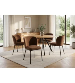 Krzesło LYON 75 cm brązowe*Invicta Interior Online