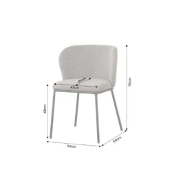 Krzesło LYON 75 cm szaro beżowe*Invicta Interior Hot