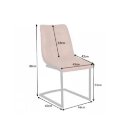 Krzesło MIAMI brązowe*Invicta Interior Online