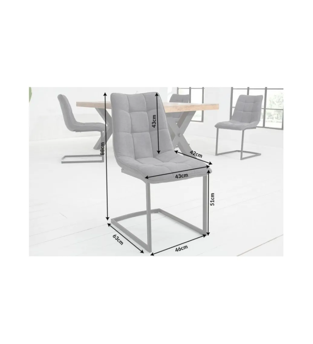 Krzesło MIAMI Ciemnoszare*Invicta Interior New