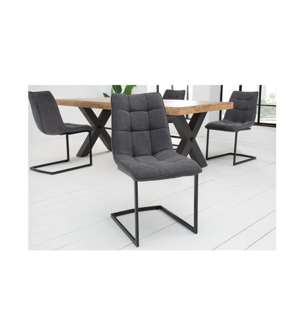 Krzesło MIAMI Ciemnoszare*Invicta Interior New