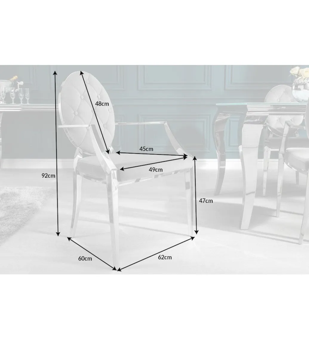 Krzesło Modern Barock Szare*Invicta Interior New