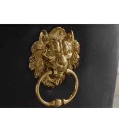 Krzesło MODERN BAROCK welwet czarny złote nogi*Invicta Interior New