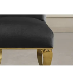 Krzesło MODERN BAROCK welwet czarny złote nogi*Invicta Interior Outlet