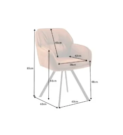 Krzesło Mr Lounger obrotowe 180 stopni jasnobrązowe*Invicta Interior New