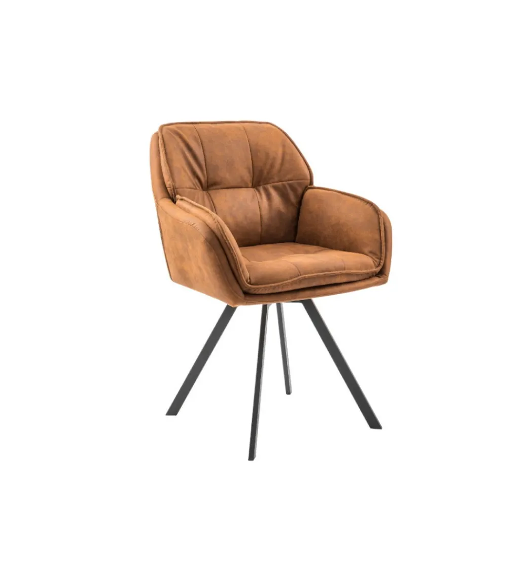 Krzesło Mr Lounger obrotowe 180 stopni jasnobrązowe*Invicta Interior New