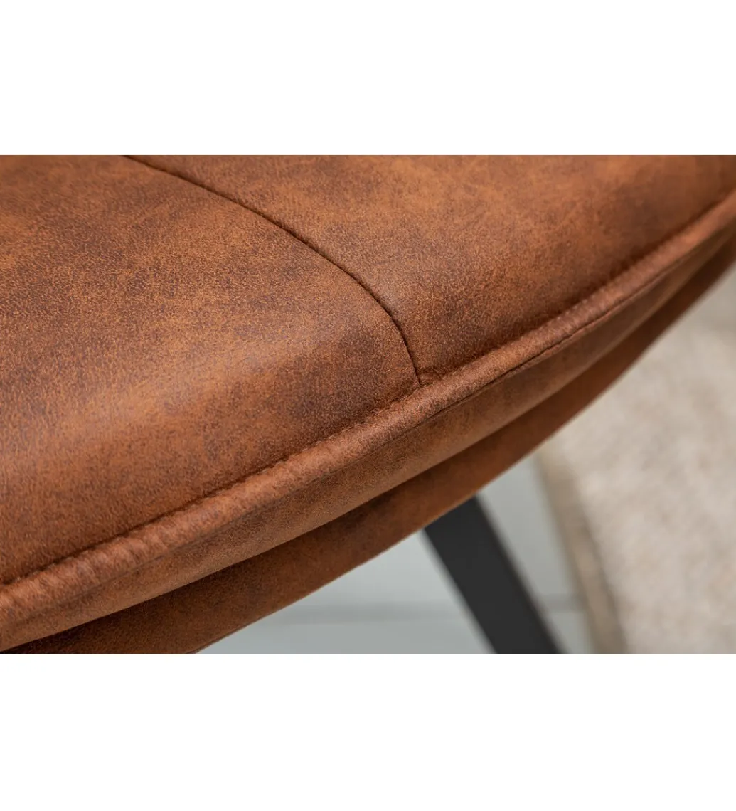 Krzesło Mr Lounger obrotowe 180 stopni jasnobrązowe*Invicta Interior New