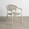 Krzesło NAMILANO 80 cm plecionka w stylu rattan białe*Zona-Design Discount