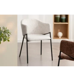 Krzesło NOBLESSE welwet beige czarne nogi*Invicta Interior - przedsprzedaż Clearance