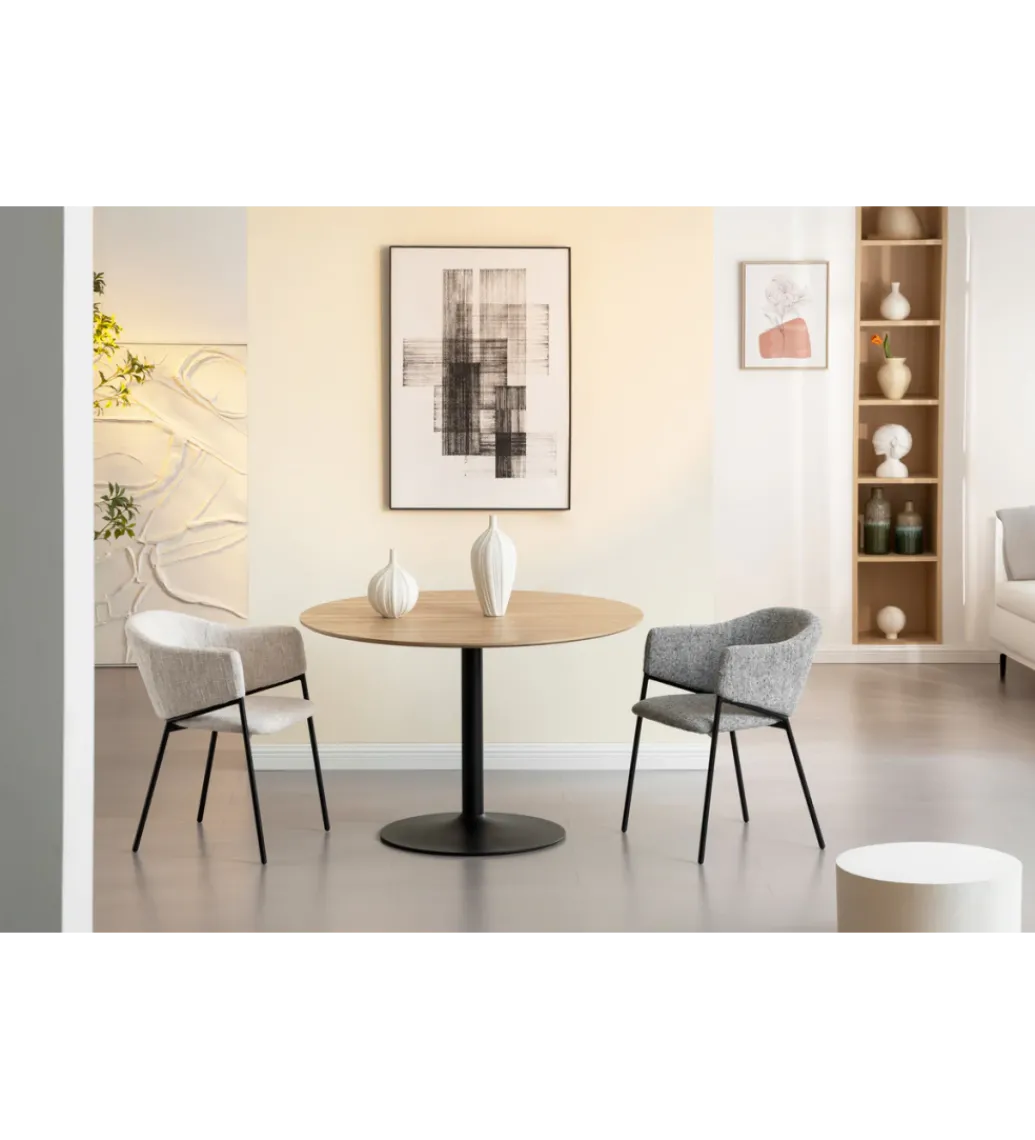 Krzesło NOBLESSE welwet beige czarne nogi*Invicta Interior - przedsprzedaż Clearance