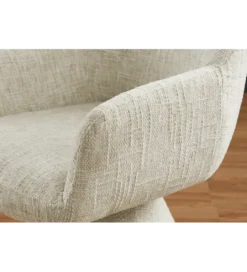 Krzesło obrotowe AMBIENTO chenille beżowy 180 stopni*Invicta Interior Sale