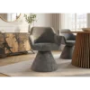 Krzesło obrotowe AMBIENTO 79 cm 180 stopni chenille szare*Invicta Interior - przedsprzedaż Online