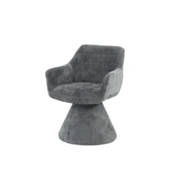 Krzesło obrotowe AMBIENTO 79 cm 180 stopni chenille szare*Invicta Interior - przedsprzedaż Online
