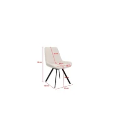 Krzesło obrotowe BARON 88 cm kremowe*KARE Online