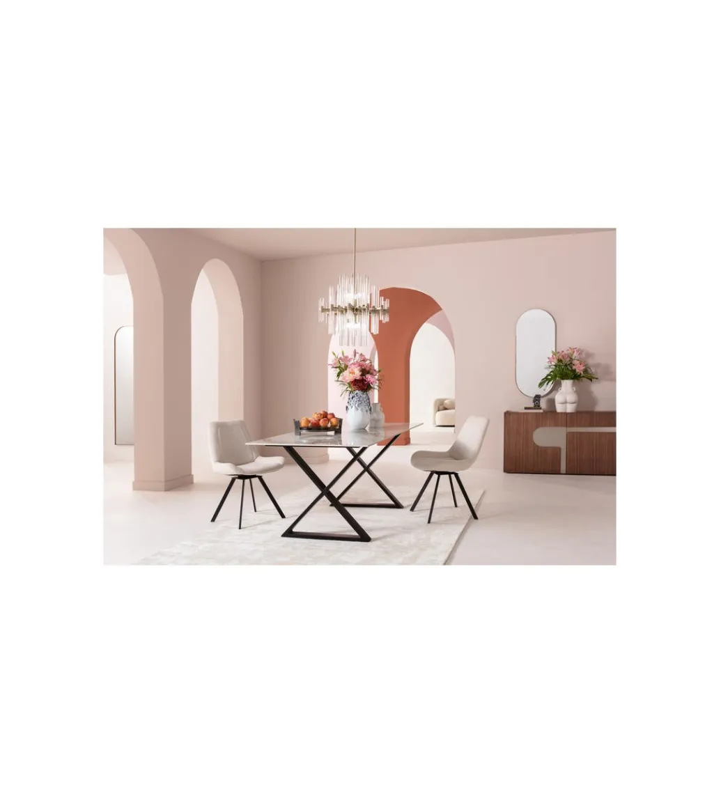 Krzesło obrotowe BARON 88 cm kremowe*KARE Online