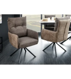 Krzesło obrotowe BIG GEORGE taupe*Invicta Interior Online