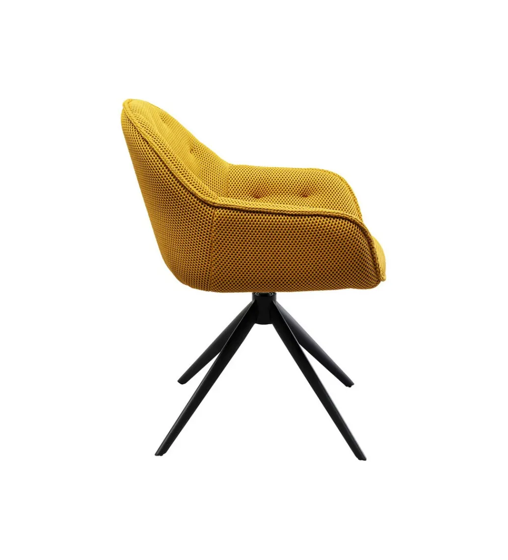Krzesło obrotowe CARLITO MESH 82 cm żółty*KARE New