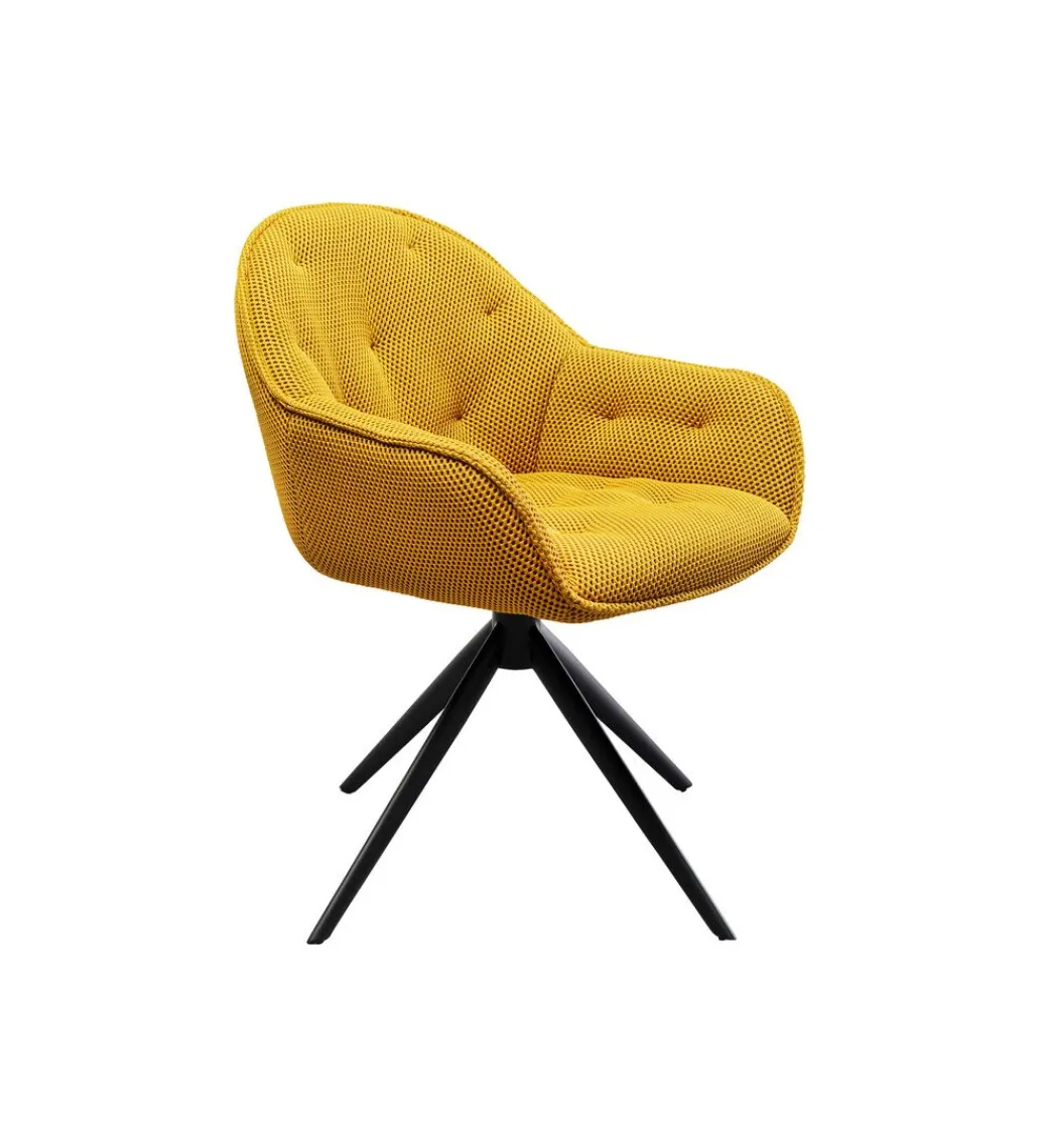 Krzesło obrotowe CARLITO MESH 82 cm żółty*KARE New