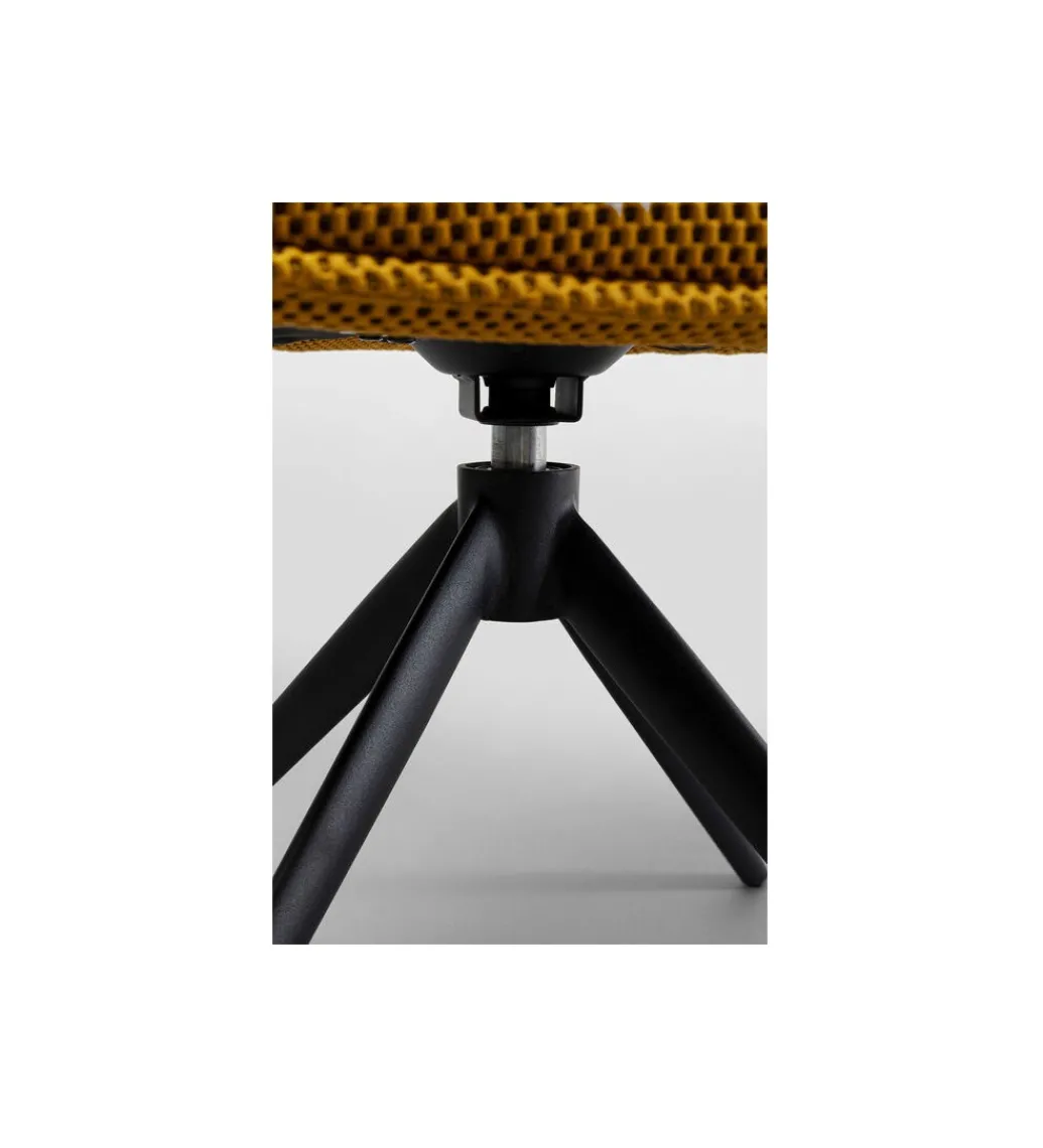Krzesło obrotowe CARLITO MESH 82 cm żółty*KARE New