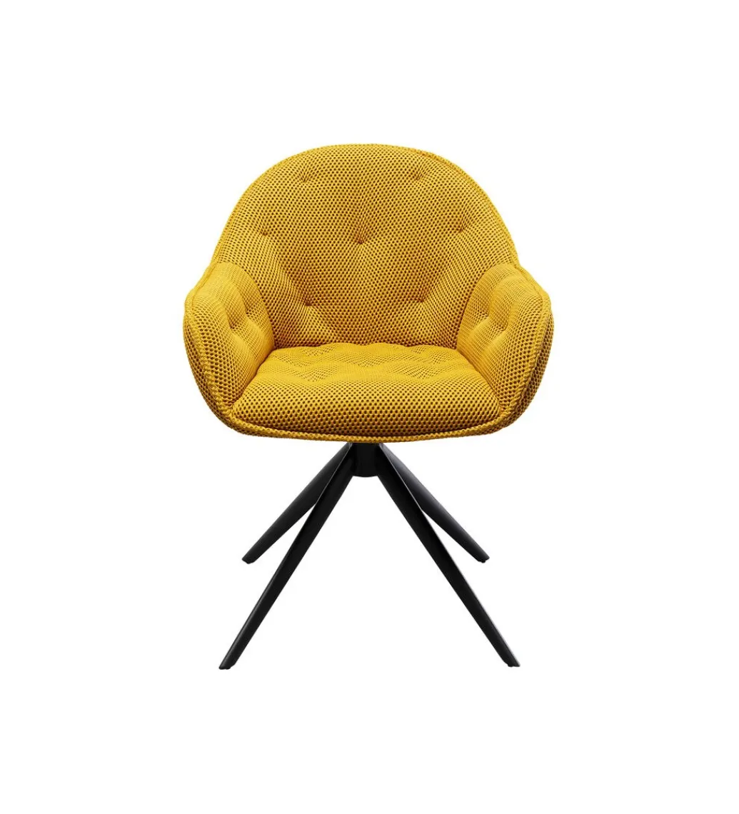Krzesło obrotowe CARLITO MESH 82 cm żółty*KARE New