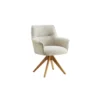 Krzesło obrotowe LE GRAND chenille beige*Invicta Interior Sale