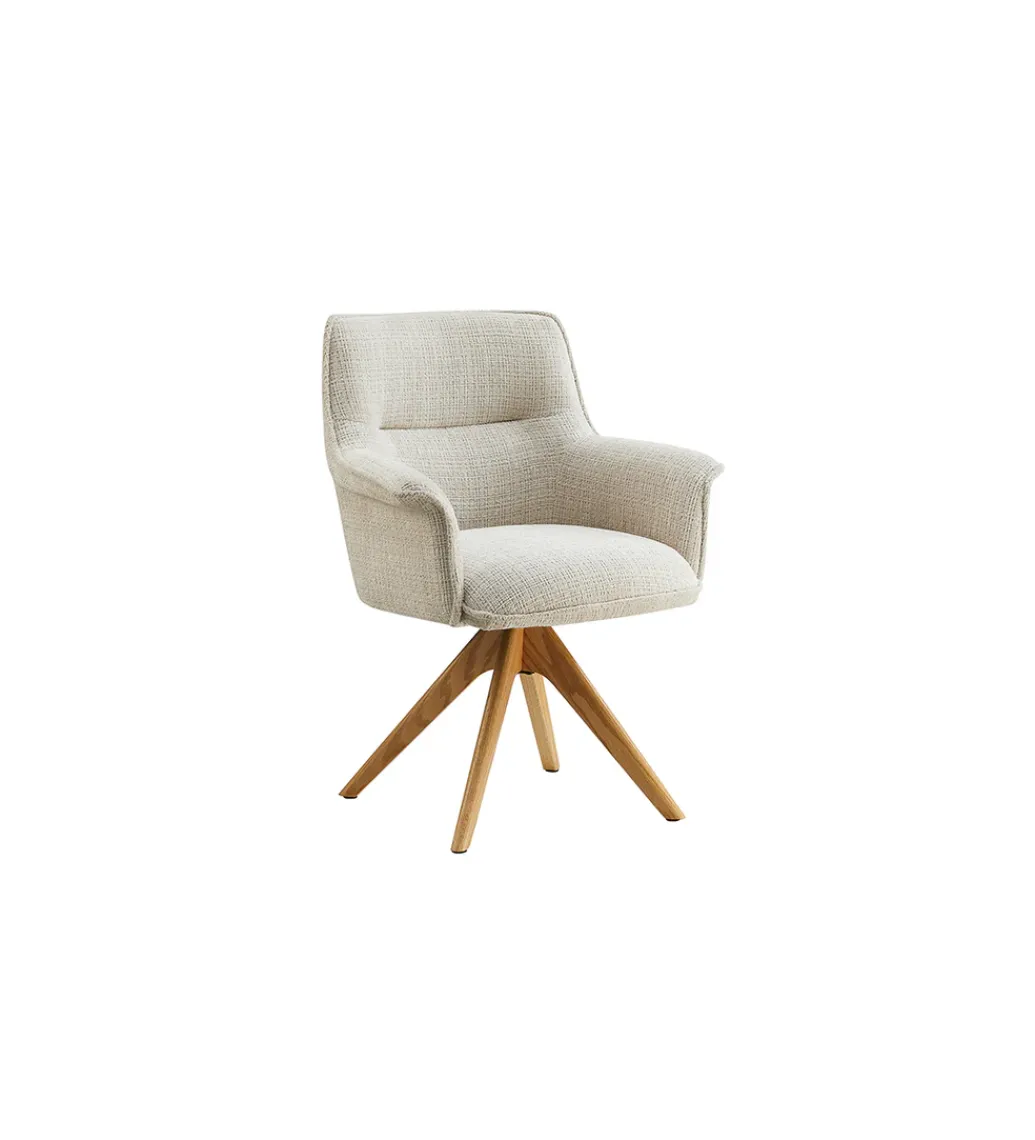 Krzesło obrotowe LE GRAND chenille beige*Invicta Interior Sale