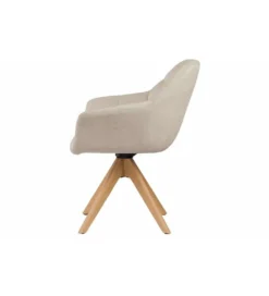 Krzesło obrotowe PAPILLON 83 cm 180 stopni beżowe*Invicta Interior Outlet