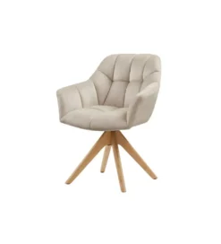 Krzesło obrotowe PAPILLON 83 cm 180 stopni beżowe*Invicta Interior Outlet