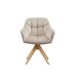 Krzesło obrotowe PAPILLON 83 cm 180 stopni beżowe*Invicta Interior Outlet